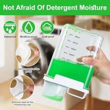 JJWUYUE Airtight Detergent Dispenser With Measuring Cup Detergent Washing Powder Storage Box Laundry Powder Box Storage Container For Detergent Food Container 2300 Ml CYKJ-2302-2 - TransparentGreen - View 3