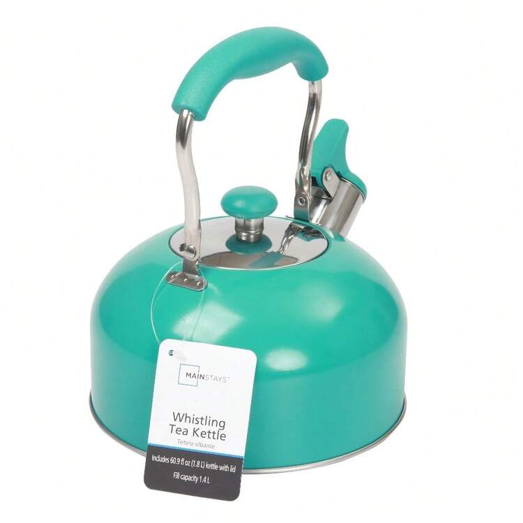 Stainless Steel Turquoise Stovetop Kettle For Fast Boil, Compact Design, Perfect Gift! - Default - View 8