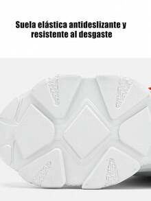 Zapatillas deportivas masculinas informales transpirables con diseño en bloques de color blanco y negro, zapatillas de baloncesto para hombre, con suela gruesa antideslizante, cómodas, con puntera redondeada, cordones, transpirables y antideslizantes, adecuadas para practicar deporte, viajar y para el uso diario. - Blanco y Negro - Ver 8