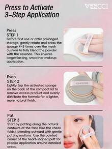 VEECCI 持久遮瑕、保湿、控油BB霜粉底液，适合混合性至干性肌肤，高遮瑕度网状定妆，持久持妆 - #K02 Ivory 10g - 查看 4