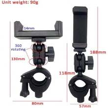 Soporte musical para teléfono celular de rotación 360 para trompeta, se adapta al 99.9% de los smartphones, monta tu teléfono en instrumentos musicales,  fácilmente partituras PDF, toma videos,41116053 - Multicolor - Ver 2