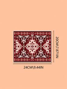 Mouse Pad Quadrado Pequeno, Base de Borracha Boêmia, Adequado para Mouse Sem Fio de Computador de Mesa, Escritório, Computador Portátil, Decoração de Escritório Doméstico - Quadrado - Visão 9