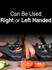 1pc Three In One Kitchen Knife Sharpener With Anti Cut Gloves -3-Level Blade Repairer And Polisher, Suitable For Chefs, Peelers, And Practical Knives - Plastic Design - Multicolor - View 2