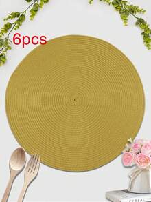 1/4/6 pièces Sets de table style bohème en PP, convient pour mariage, rassemblement campagnard, pique-nique, repas en extérieur, décoration de table pour anniversaire - Multicolore - Voir 27