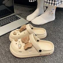 2026新款EVA木屐，时尚百搭厚底闭趾套脚凉鞋，夏季必备 - 卡其色 - 查看 6