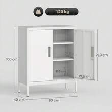 Armários de armazenamento - Branco - Ver 9