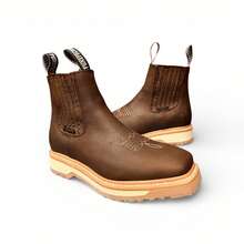 Botin Vaquero Marca Purepecha Sierra Cosido Welt Goodyear MODA - Café - Ver 5