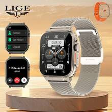 LIGE Fashion Multifunctional Smartwatch With Over 100 Sports Modes, Activity Tracking, Alarm Reminders, Weather Forecast, Splash-Proof, Music Playback, Text Notifications, Call Notifications. Smartwatch For Men And Women – Sports & Leisure. - Black - View 16