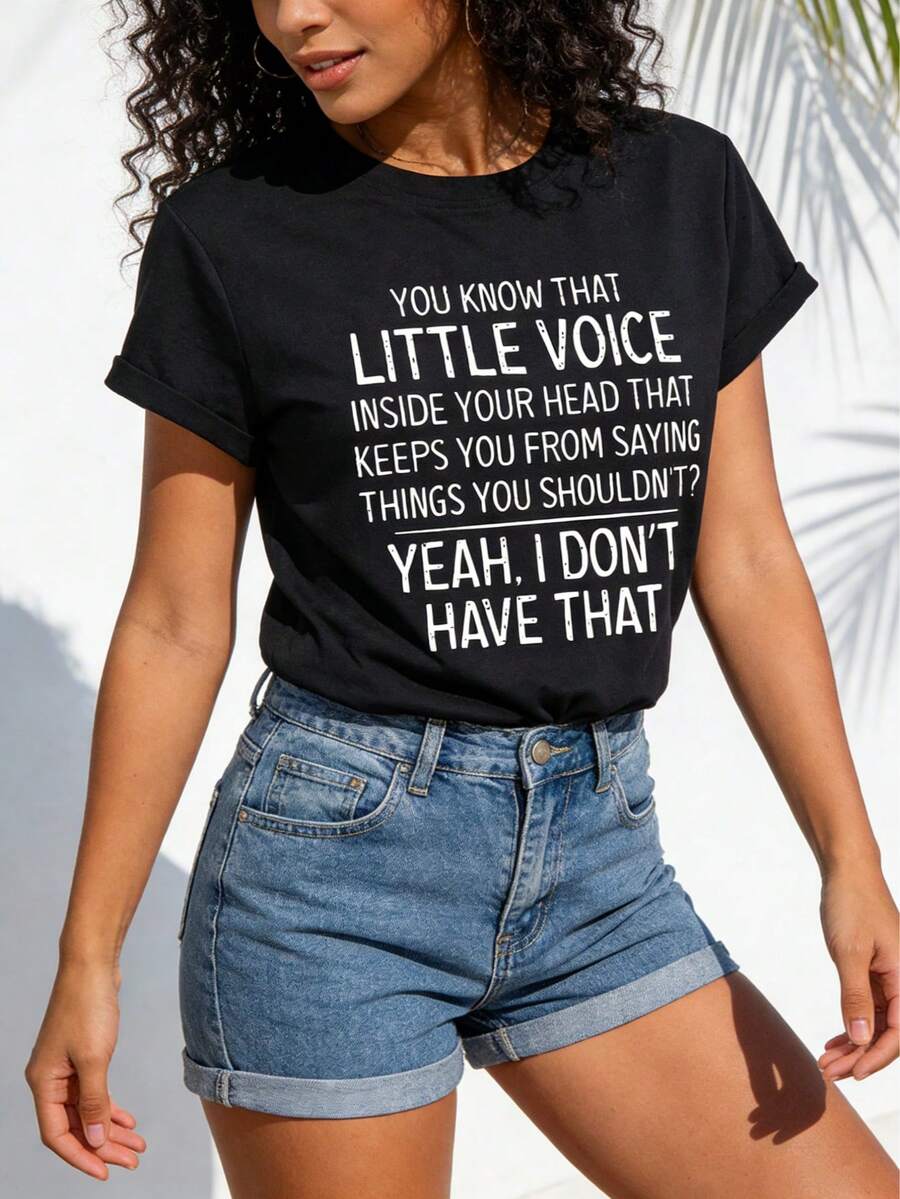 Plus Size Women's T-ShirtBlackShort Sleeve Round Neck Tee With Vibrant Digital Print,Machine Washable Regular Fit For Casual Attire - 黑色 - 查看 1