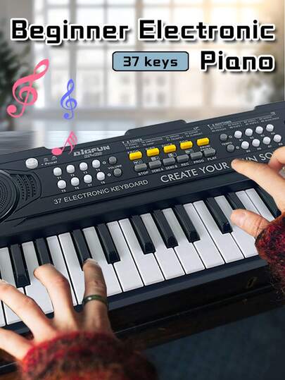 37-Key Portable Electronic Keyboard Piano, Suitable For Teenage Beginners, Educational Instrument Practice (14 Years Old And Above)