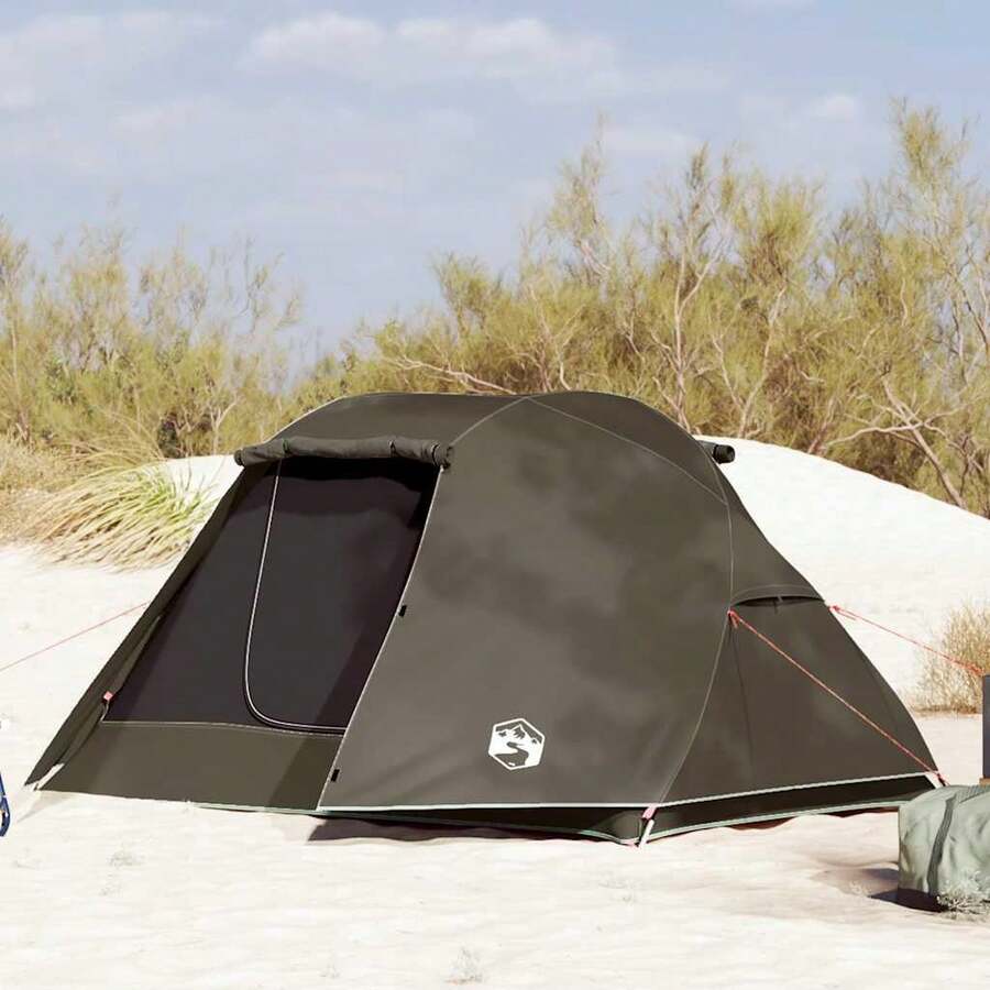 vidaXL Fishing Tent 3 Persons Brown Waterproof - A - View 1