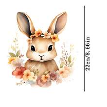 1pc/2pcs/3pcs Rabbit Heat Transfer Patches, Ironing And Washable, Applicable To T-Shirts, Jeans, Sweaters, Handbags, Pillows, Cushions. Queen - 3PCS-s - View 3