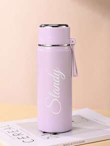 Customized Logo Double-Wall Vacuum Insulated Water Bottle, Personalized Name Label Vacuum Insulated Tumbler, Customized Insulated Cup, Personalized Unisex Double-Wall Stainless Steel Vacuum Travel Mug, Long-Lasting Insulation - Multicolor - View 13