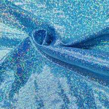 1pc Laser Holographic Metallic Shiny Fabric, Soft Drape Easy Cut Design For DIY - Multicolor - View 31