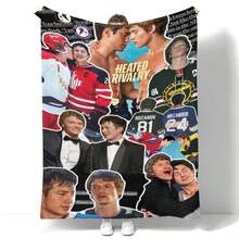 Heated Rivalry Poster Print Blanket, Soft Flannel Throw For Home, Office, Camping, Sofa And Bed, Gifts For Valentine's Day, Saint Patrick's Day - 多色3 - 查看 1