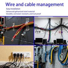 Vishensi 2 Inch, Cable Bracket J-Hook, Heavy-Duty Metal Cable J-Hook, Used For Ve..Rtical Surfaces And Walls, Suitable For Cable And Wire Management (25 Packs) - 2inch - View 7
