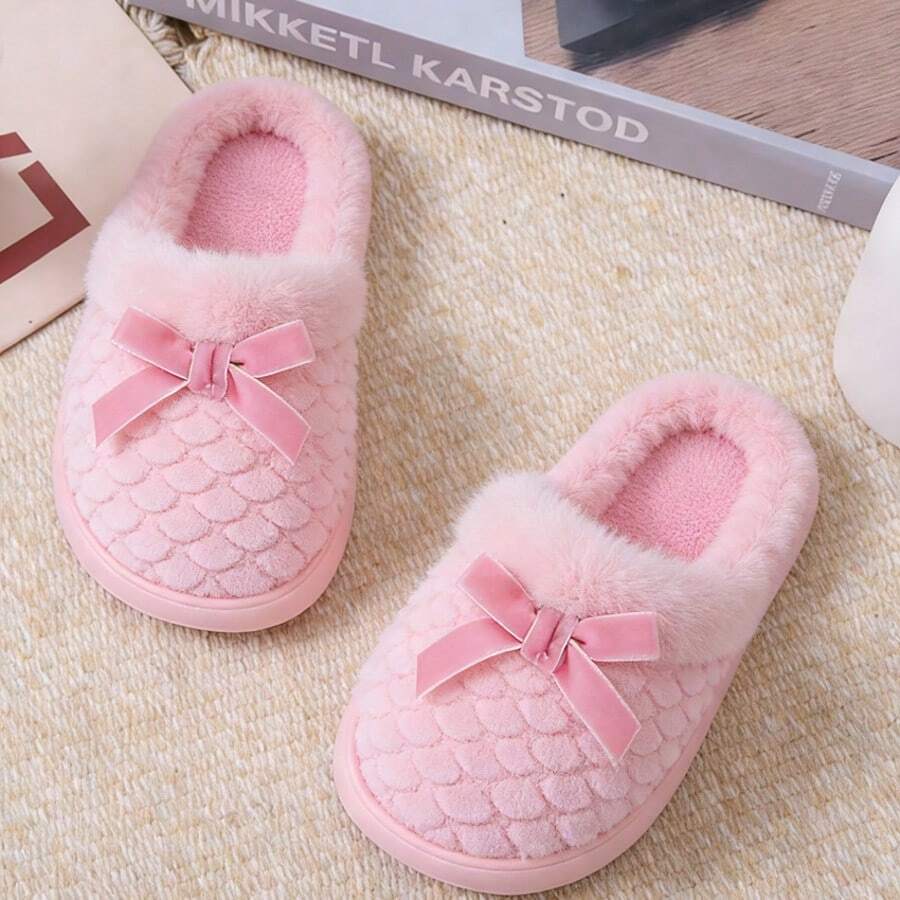 WateLves Girls Slippers Kids Slip On Winter House Shoes Anti-Slip Soft Coral Fleece Slipper For Indoor & Outdoor - Pink - View 1