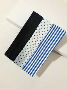 1/4/5/6条装宽版波西米亚风发带，柔软弹力加厚头巾，时尚运动瑜伽发饰，秋冬假日必备，优雅围巾式头巾，柔软时尚发带 - 彩色 - 查看 10