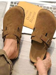 Women's Soft Bottom Slip-On Closed Toe Flat Slippers - Beige - View 1