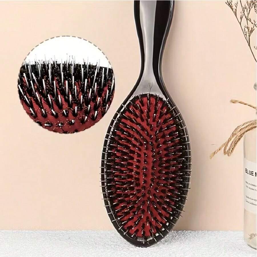 [Scalp Massage Brush] Scalp Massage Brush - Salon Barber Hair Detangling Comb, Perfect For Haircuts And Home Use - màu đen - Xem 1