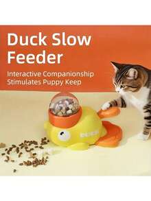 1pc Pet Slow Feeder, Self-Feeding Dispenser, Cat Dog Food Puzzle Feeder Toy, Pet Enrichment Toy, Anxiety Relief, Interactive With Owner - 200ml - View 9