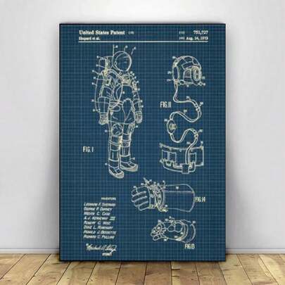 1 pieza Póster de lienzo, Impresión de póster de transbordador espacial, Decoración de habitación de niños con tema espacial, Impresión de cohete y nave espacial, Regalo, Impresión de ballena, Disponible en versiones para niño y niña, Decoración de pared para habitación infantil, Decoración del hogar, Sin marco