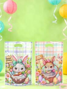 50 szt. stojących torebek prezentowych "Wesołych Świąt Wielkanocnych", torebek prezentowych z motywem wielkanocnego królika w kratkę, małych torebek prezentowych na przyjęcie wielkanocne, dekoracji wielkanocnych, kolorowych, zapieczętowanych torebek na słodycze, torebek z motywem wielkanocnego królika, torebek, wielkanocnych torebek na zakupy, wielkanocnych torebek na porcje ciasteczek, wielkanocnych torebek do wypieków w kuchni, wielkanocnych dekoracji stołu, wielkanocnych dekoracji pokoju, wielkanocnych torebek prezentowych, upominków na przyjęcia - Wielkanocny króliczek w kratkę - Zobacz 10