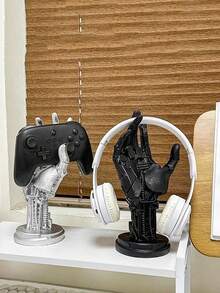 1个赛博朋克机械手耳机支架、戒指架、项链挂钩 - 多功能桌面收纳盒，可收纳游戏手柄、眼镜等 | 科幻机械风格装饰 | 科幻游戏配件展示架，适合收藏家和游戏玩家 - 机械手收纳整理架，居家办公皆宜 - A - 查看 7