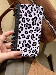 Blue Background With Large Leopard Print