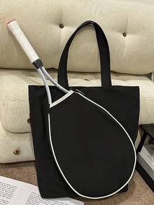 Túi đeo vai thời trang tối giản dành cho sinh viên, túi cầu lông đa năng dung tích lớn. - Hình vuông - Xem 3