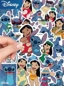 50pcs Disney Stitch Sticker Cartoon Anime Lilo Pelekai Decals For Laptops Luggage Skateboard Bicycle Phone Stickers Gifts Toy - A - View 3
