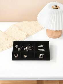 1/9pcs Jewelry Storage Box, Women/Girls Earring Organizer, Ring & Bracelet Holder, Travel Jewelry Case, Velvet Stackable Necklace Jewelry Gift Box/Tray - Multicolor - View 4