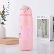 24oz /32oz Stainless Steel Insulated Water Bottle With Straw, Portable Coffee Mug Suitable For Hot & Cold Drinks, Fitness And Cycling Water Bottle, Leak-Proof Lid Travel Cup For Camping, Hiking, Driving, Outdoor Activities - Big Bow - View 2