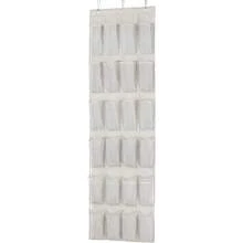 Basics - Organizador de zapatos de tamaño mediano para colgar sobre la puerta 24 bolsillos - Blanco - Ver 9