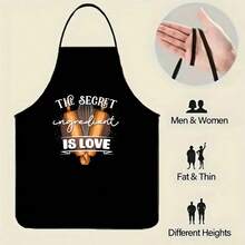 1pc Cooking Apron With "Your Opinion Is Not On The Recipe" Design, Chef Apron With Pot And Spatula Pattern, Unique Cooking Quote, Suitable For Home Cooks, Professional Chefs And Cooking Enthusiasts - C - View 4