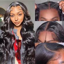 13x6 13x4 HD Transparent Lace Front Wig Human Blended Hair Body Wave 8-34 Inch - 200% Density Grade Pre-Plucked Glueless Frontal Wig With Baby Hair For Women, No Glue & Ready To Wear, Realistic & Natural Look Wig - Natural & Black - View 8