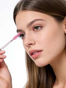 100 piezas/200 piezas Extensiones de pestañas de colores múltiples, brochas de maquillaje reutilizables suaves, rizador de pestañas, cepillo de cejas, herramientas de maquillaje de ojos multifuncionales, regalos - Multicolor - Ver 7