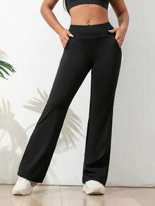 Winter Outfit,Date Night LookTop Choices For Day Gifts,New Style Sport Pants -  Must-Have For Women.Sport Base Layer Pants For Running And Yoga - 黑色 - 查看 1