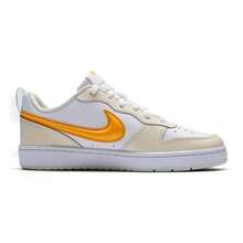 Nike Zapatillas casuales Recraft Court Borough Low (GS) para niños, zapatos cómodos de caña baja, ligeros y transpirables para uso diario y deportes al aire libre, IQ9796-171 - Blanco/Amarillo - Ver 2