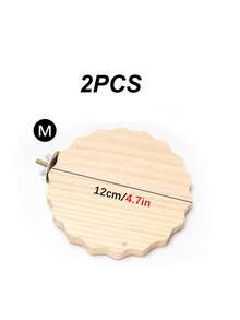 1 件/2 件木质花形栖息平台，适用于鹦鹉和仓鼠攀爬和跳跃平台，鸟笼配件，四季皆宜 - 杏色 - 查看 11
