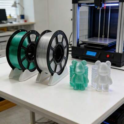 1公斤（2.2磅）PETG 1.75毫米3D打印耗材，两种颜色可选 | 高精度、高耐久性，长度330米 | 兼容大多数FDM 3D打印机和笔，适用于DIY模型和原型制作 | 附着力强 - 质地光滑，光泽度高，尺寸精度±0.02毫米