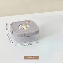 900/920毫升 2/3格便携式方形塑料午餐盒,带提手,可微波炉加热,密封防漏,可装水果沙拉等食物,可重复使用,大容量分隔便当盒,适合学生和成人在学校、办公室、户外露营、野餐、旅行、返校等场合使用。 - 彩色 - 查看 25