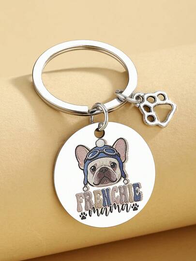 法国斗牛犬礼物 法斗犬配件 法国斗牛犬装饰 法国斗牛犬妈妈礼物 狗狗钥匙扣 母亲节礼物