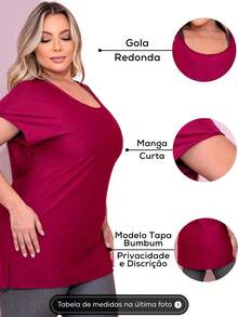 Plus Size Sports Tees & Tanks - Bụi tím - Xem 2