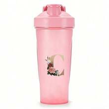 Letter Printing Shaker Protein Bottle Powder Shake Cup Large Capacity Water Bottle Water Cup Mixing Cup Body Building Exercise Mixing Bottle Portable Shakers - Pink - View 21