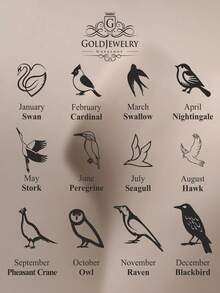 Customized Bird Name Necklace For Women And Men, Stainless Steel Personalized Birth Bird Name Necklace Jewelry Gift - 1 - View 9