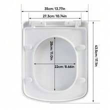 Soft Close Square Toilet Seat Quick Release Anti-Bacterial Adjustable Heavy Duty - A - View 8