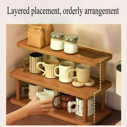 CASEGRACE 1个全新多层桌面收纳架，适用于咖啡桌、橱柜和办公桌，多层桌面整理架，适合宿舍、卧室、办公室、厨房、客厅和餐厅。