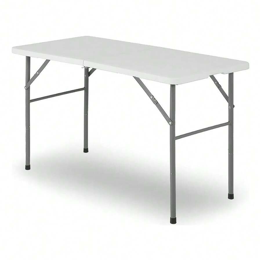 Mesa Plegable Para Jardín Y Exteriores Tipo Portafolio 1.20m Color Blanco - Blanco - Ver 1