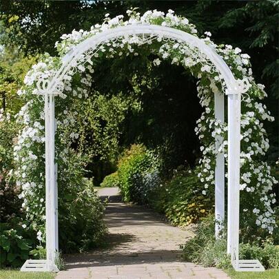 71"X94" Metal Wedding Backdrop Arch Decoration Garden Climbing Plant Frame